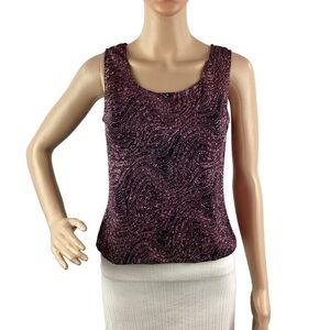 XSCAPE by Joanna Chen Tank Top Size M Pink Sparkle